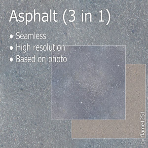 Asphalt Surface Texture Pack 3-in-1 - Seamless and High-Resolution