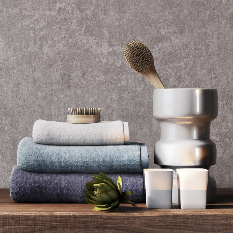 3d model bathroom brush