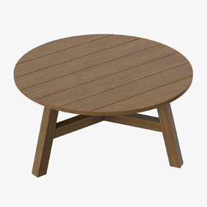 3d model patio coffee table 01