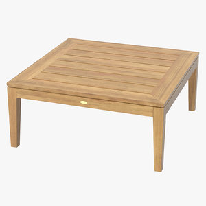 patio coffee table square 3d model