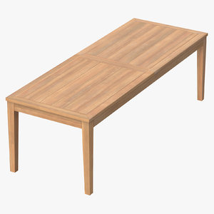 patio dining table rectangle c4d
