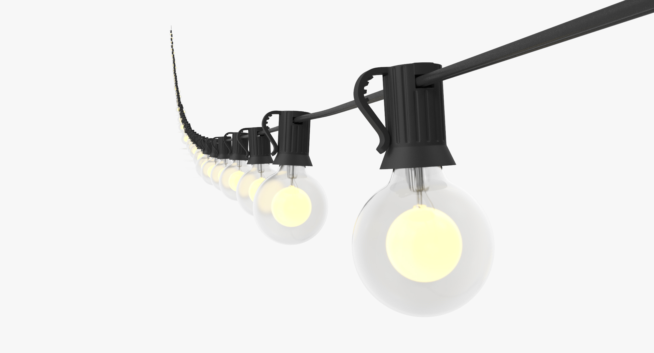 3d string lights model