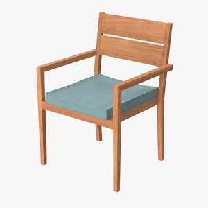 3d patio chair 01 model