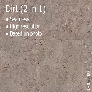 Dirt Ground - Texture Pack 2-in-1 - Seamless and High-Resolution