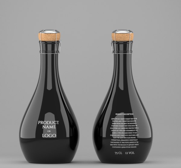 Download Modelo 3d Original Botella De Champagne Maqueta Turbosquid 1074430