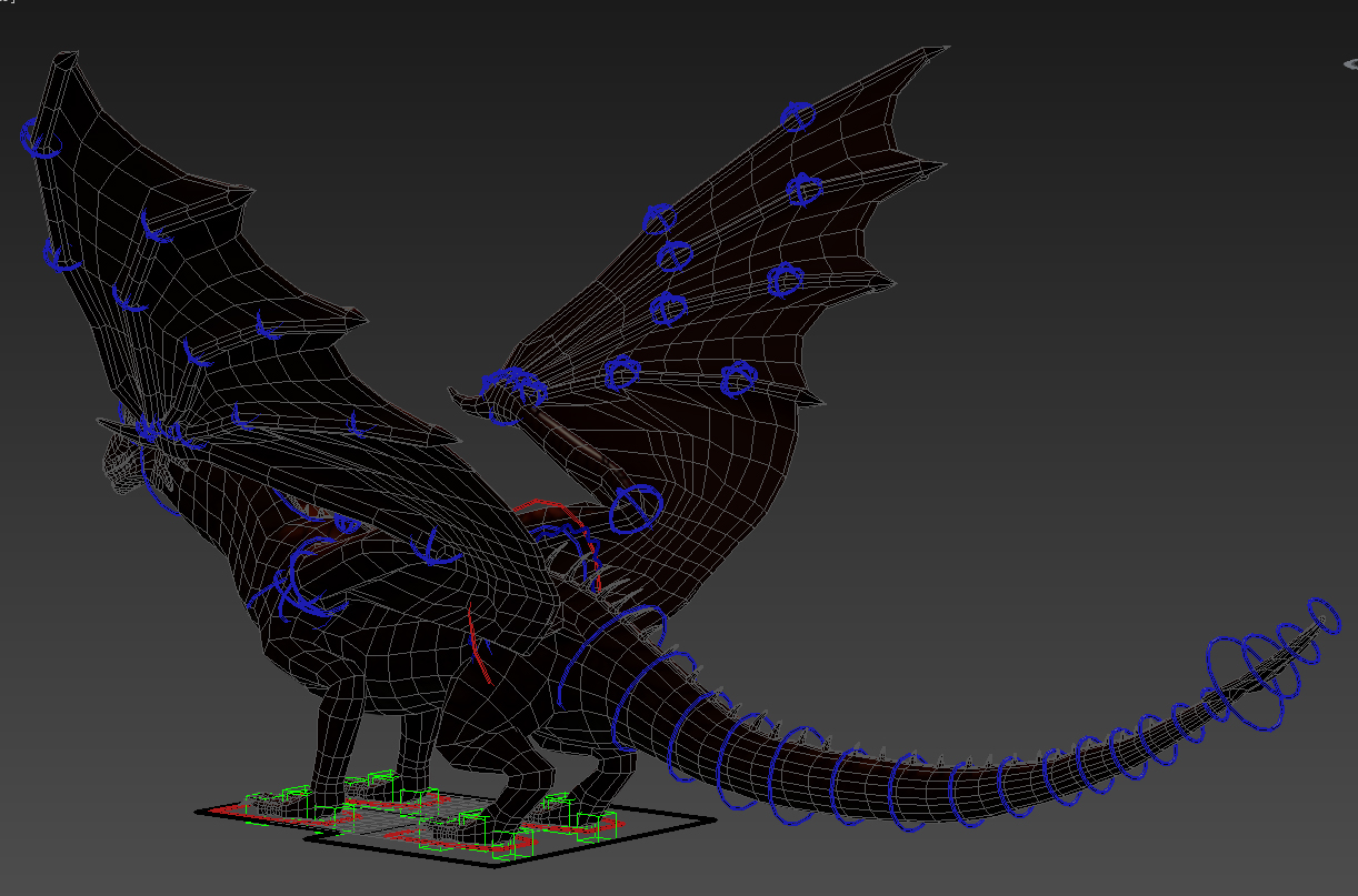 3d max dragon animations