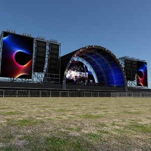 scene live stage lights 3d max