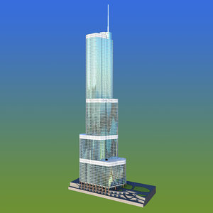 trump tower chicago 3d model