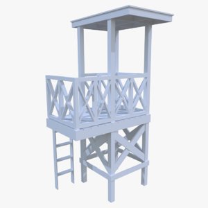 lifeguard tower 3d model