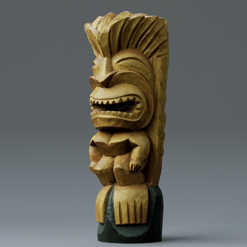 3d tiki totem model