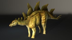 3d obj stegosaurus
