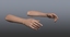 rigged human hands female c4d