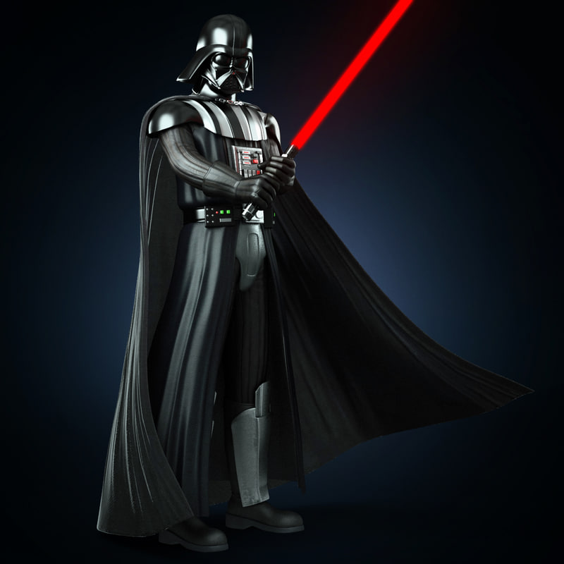 rigged darthvader 3d max