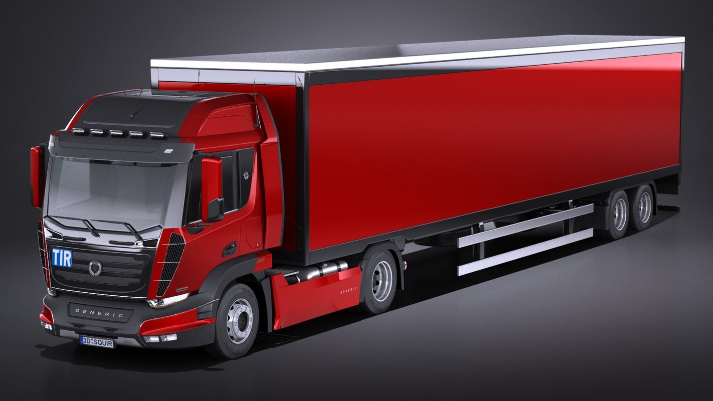 Download 3d model generic semi truck