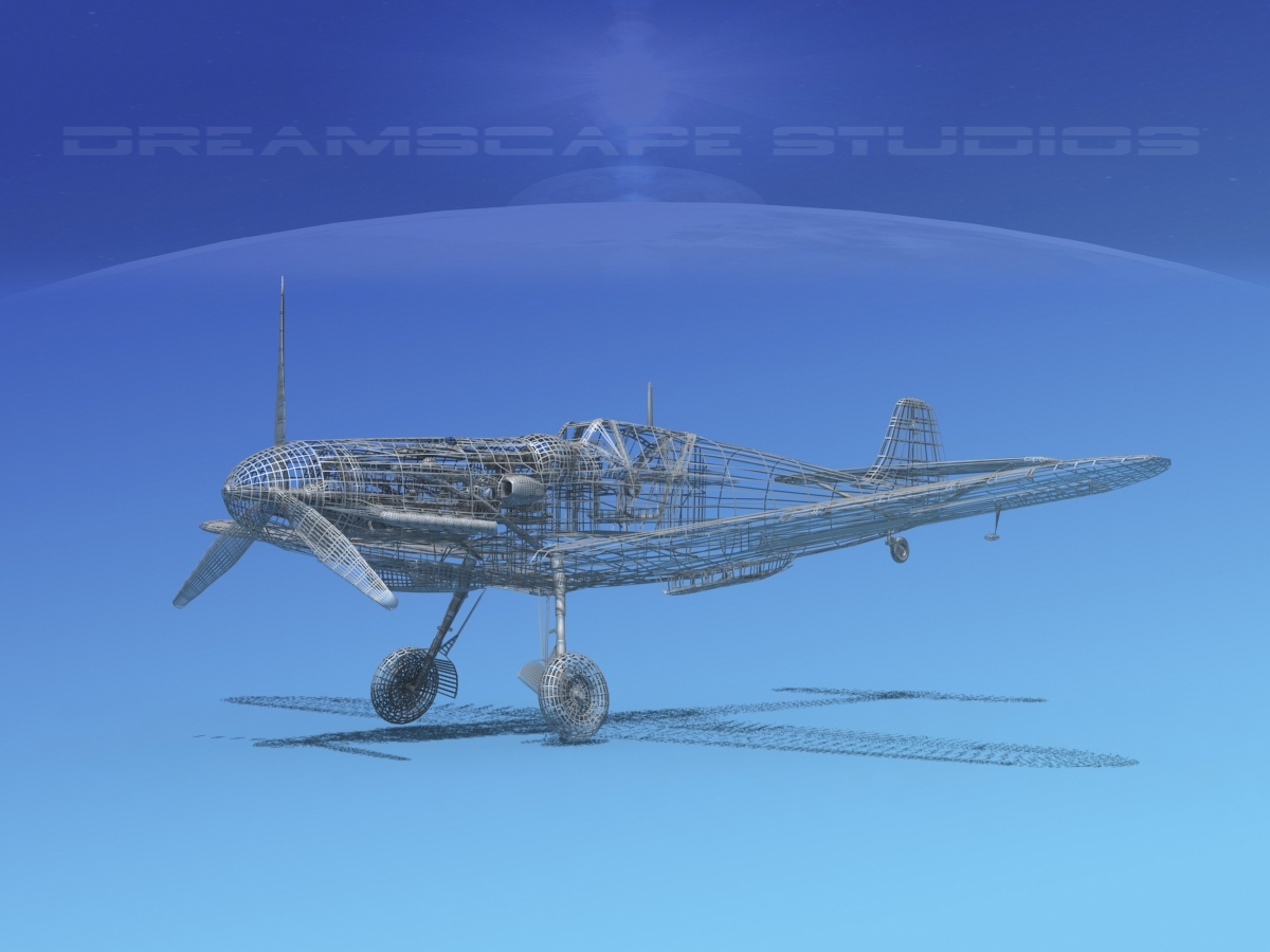 messerschmitt-bf-109-fighter-3d-dxf