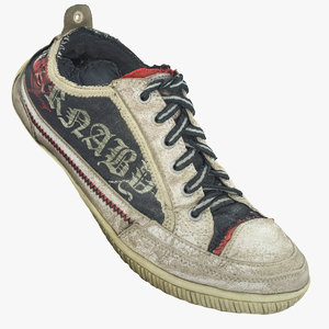 3d realistic carnaby old sneakers