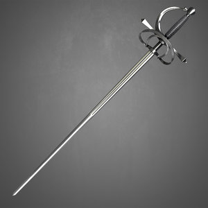 rapier sword 3d model