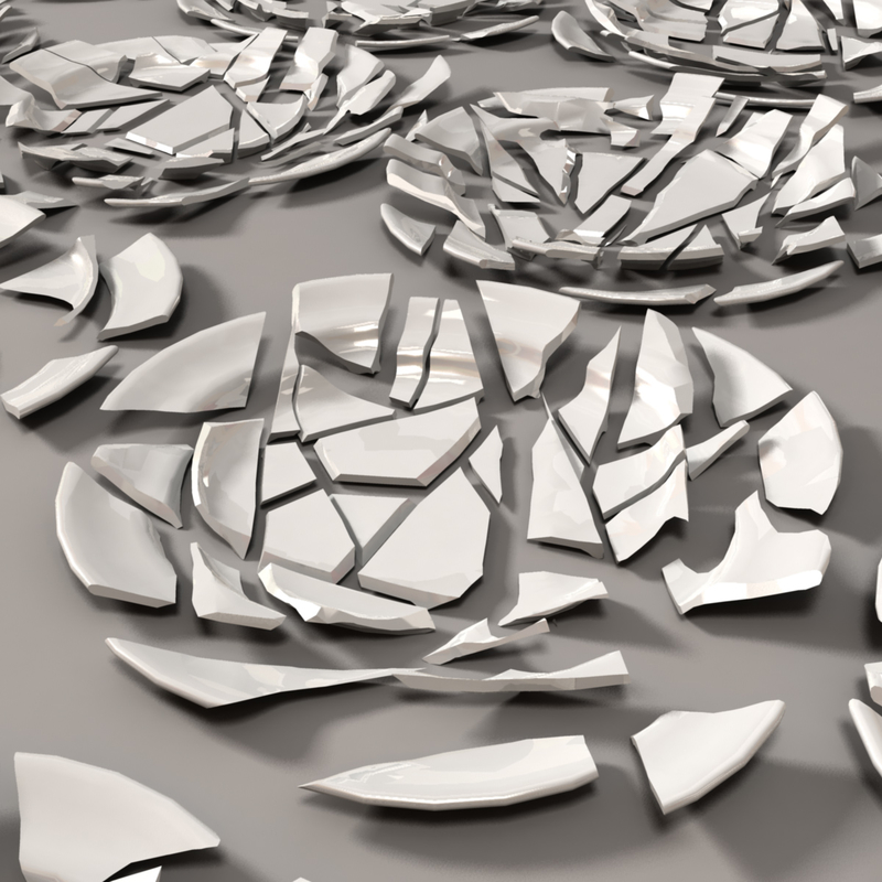 3d model smashed plates