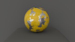Old painted metal material