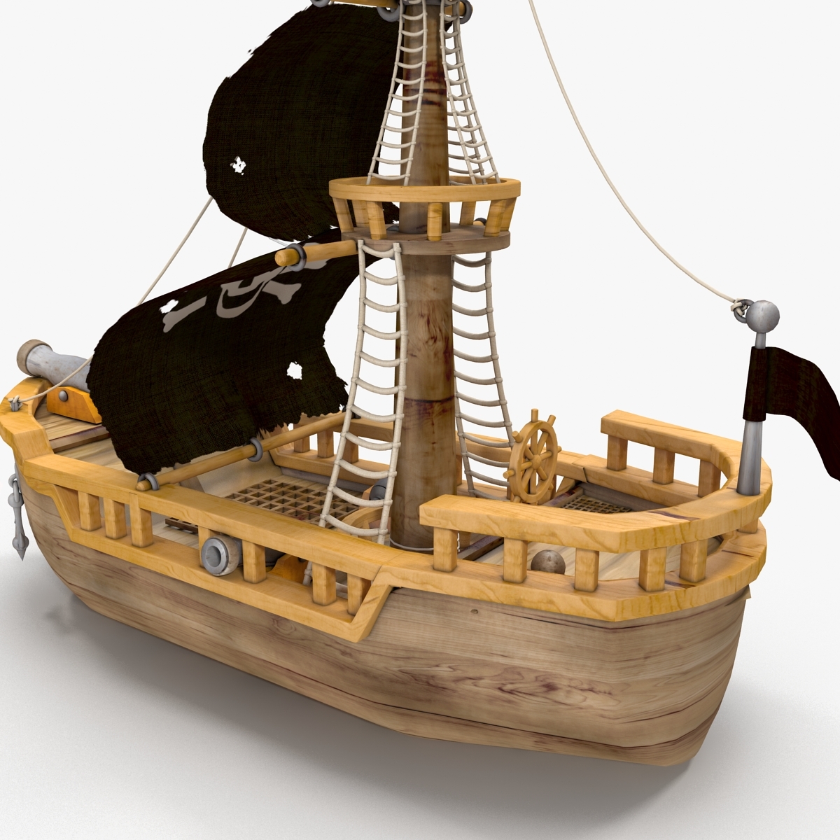 cartoon pirate ship 3d max