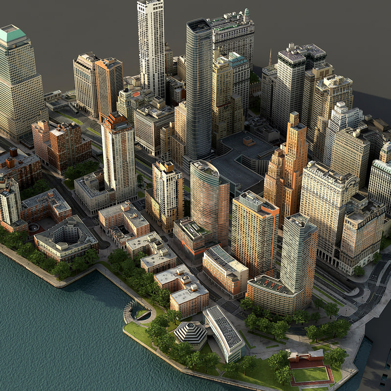 manhattan lower part01 3d max