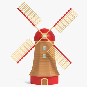 cartoon windmill 3ds