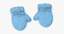 newborn mittens 01 blue 3d obj
