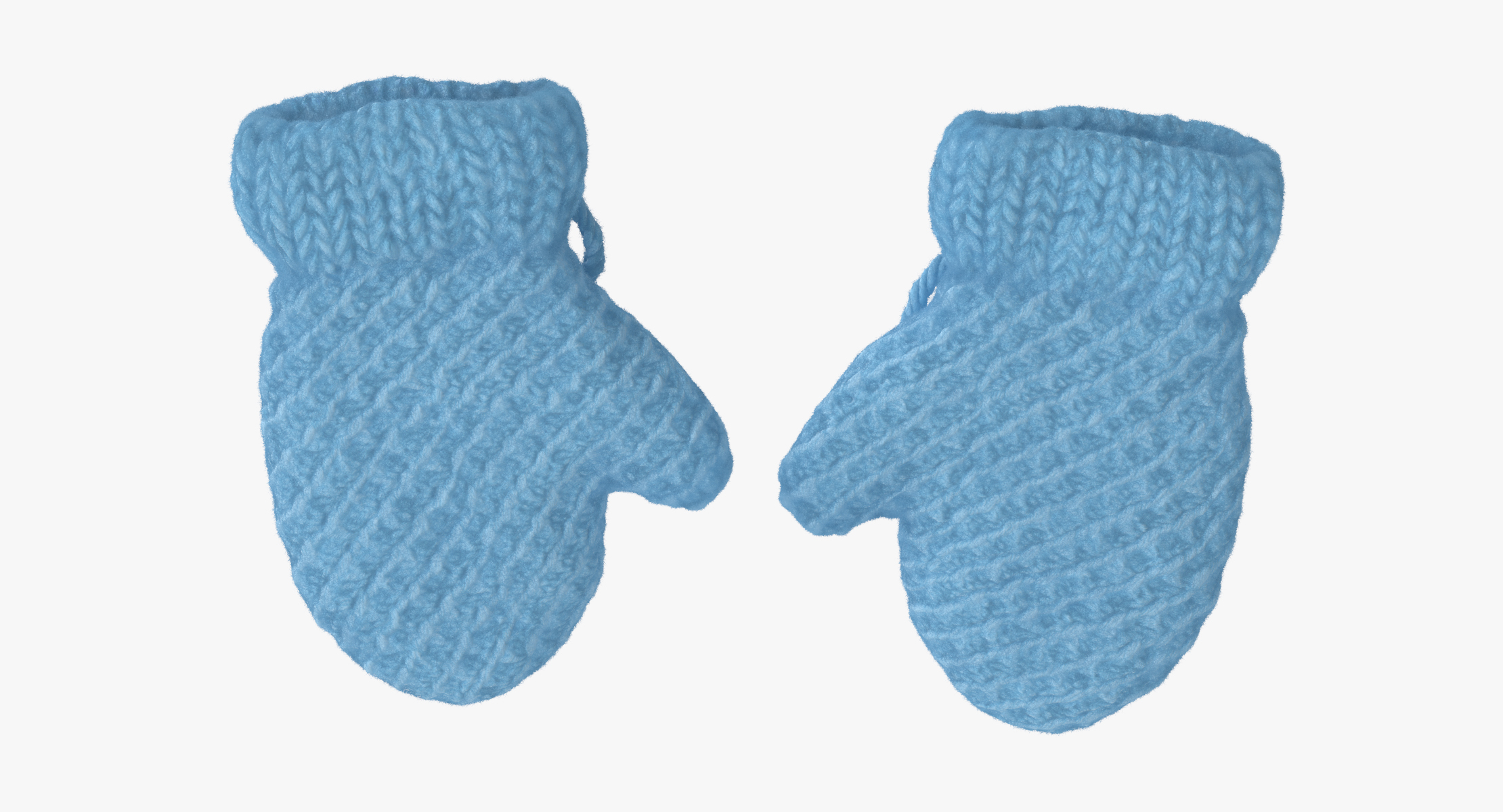 newborn mittens 01 blue 3d obj