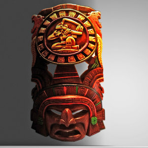 3d aztec mask model