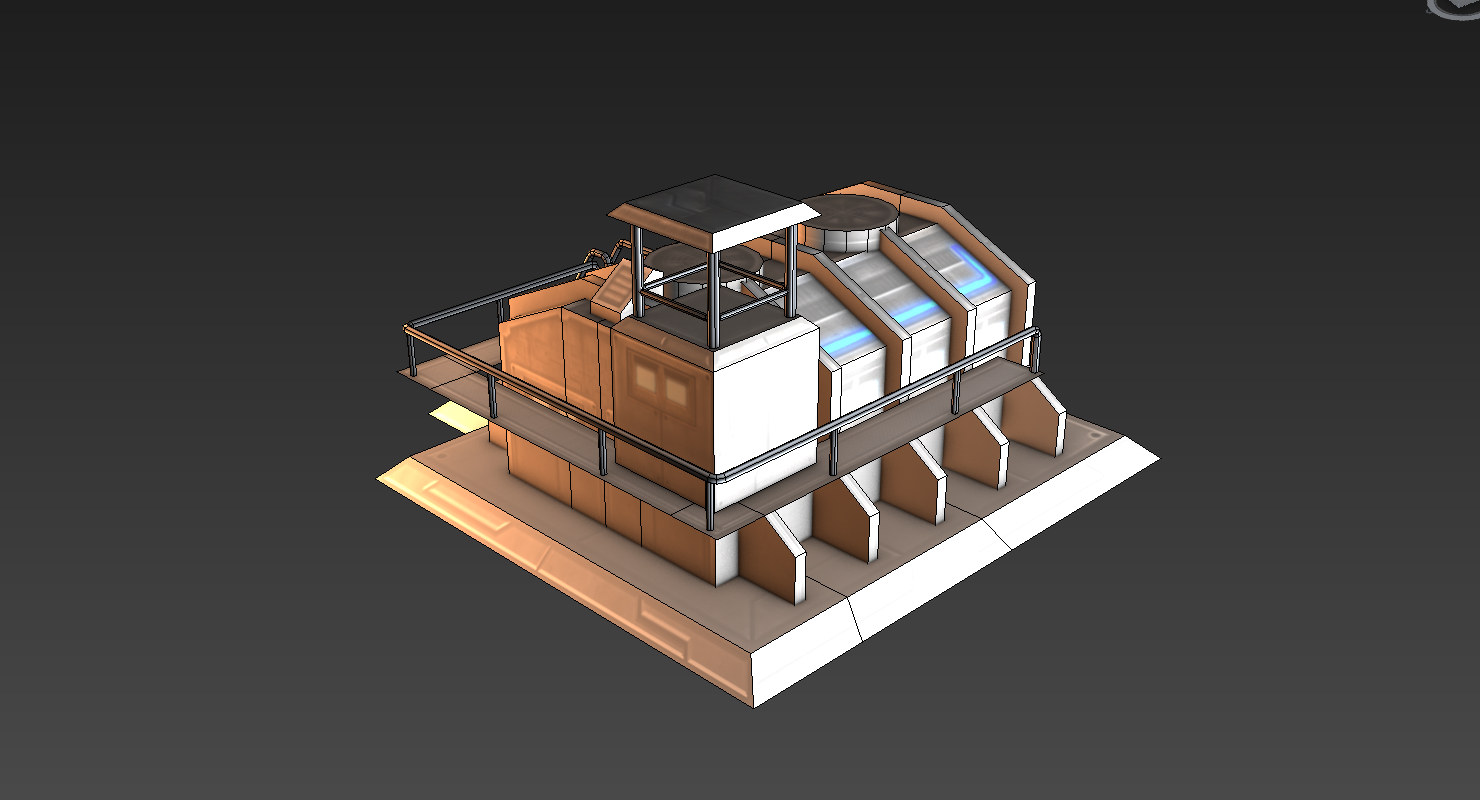 科幻军营3d模型