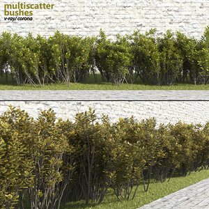 3d bushes multiscatter scatterable model
