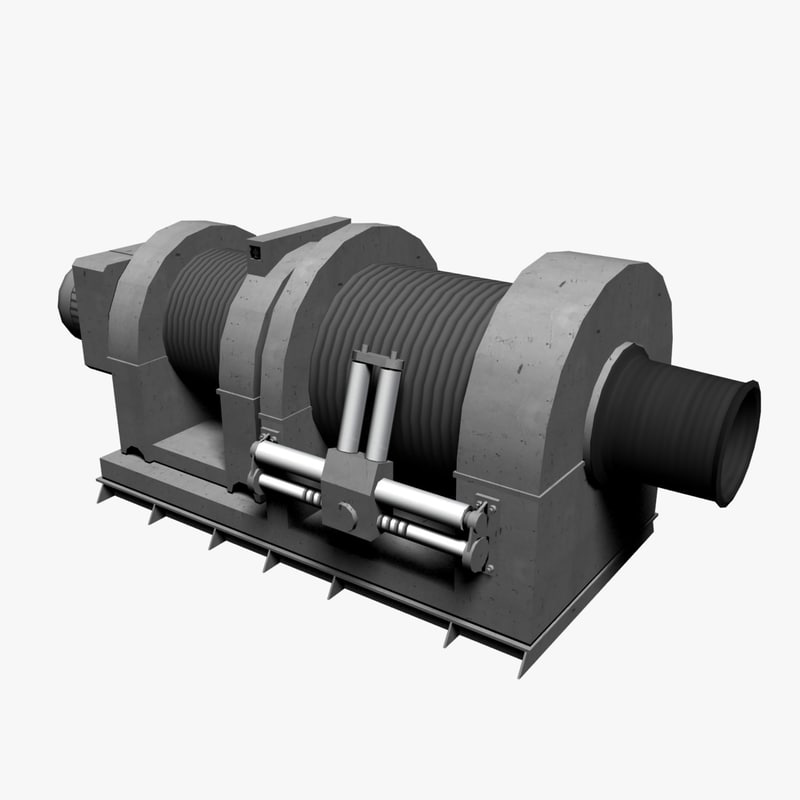3d ship winch model
