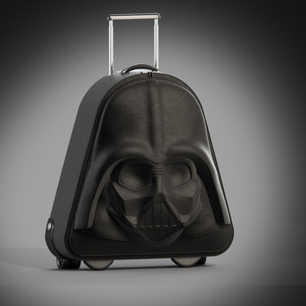 3d model darth vader wheeled suitcase