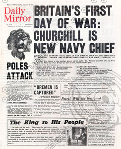 WWII Newspaper: Sept 4th 1939