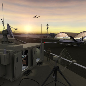 3d uav airstrip ground station model