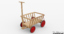 3d wooden cart model