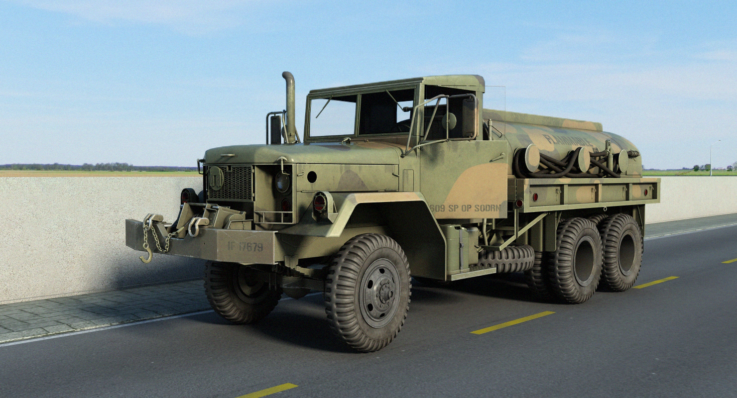 fuel tank truck m49 3d模型3d模型