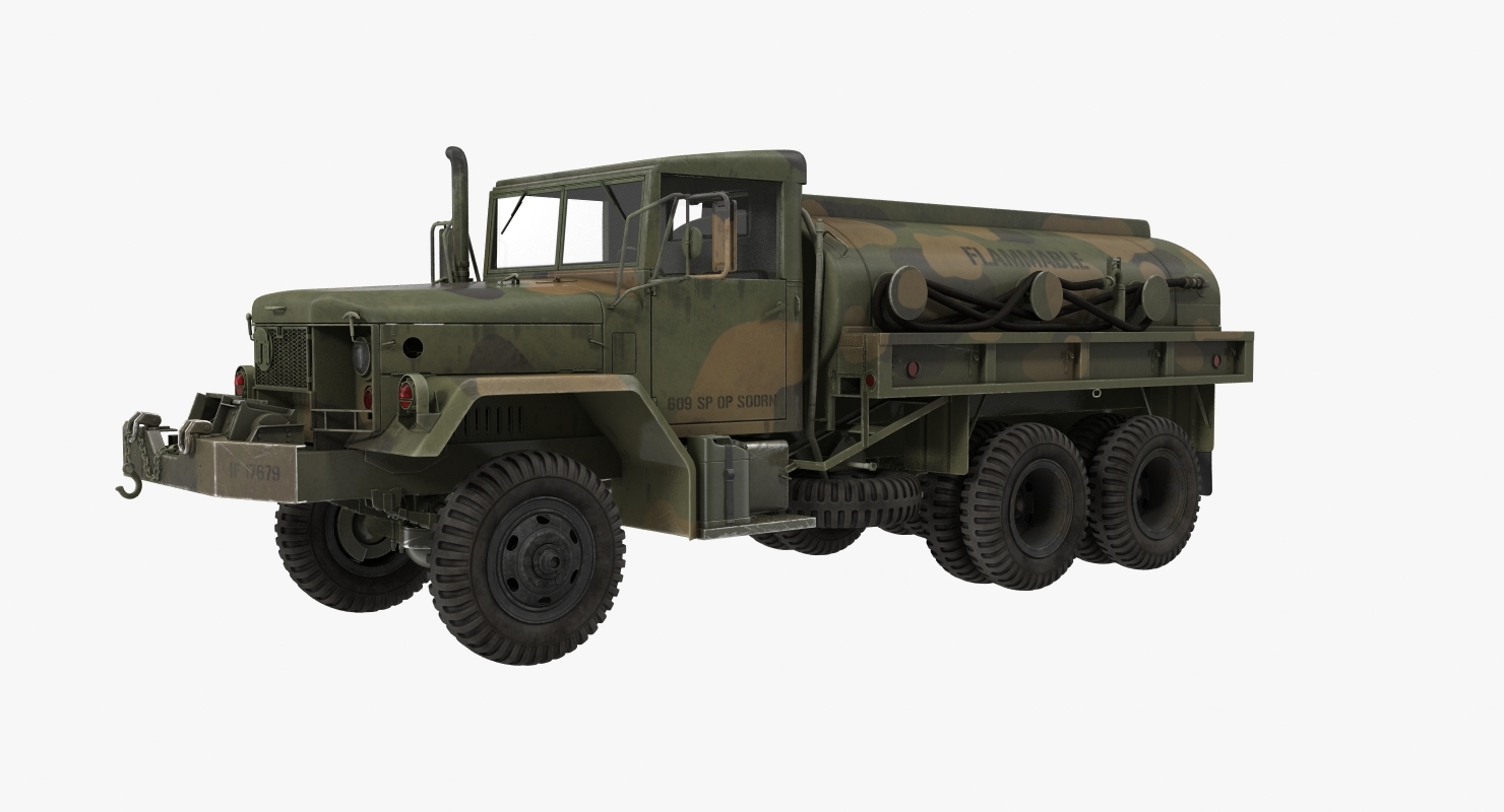 fuel tank truck m49 3d模型3d模型