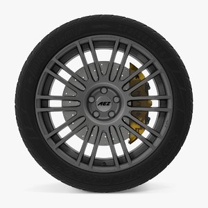 strike graphite disk car wheel 3d model