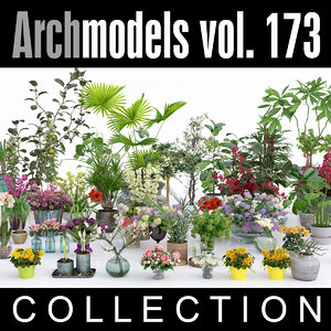 archmodels vol 173 flowers 3d max
