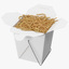 chinese takeout box closed 3d max