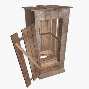 wooden toilet 3d max