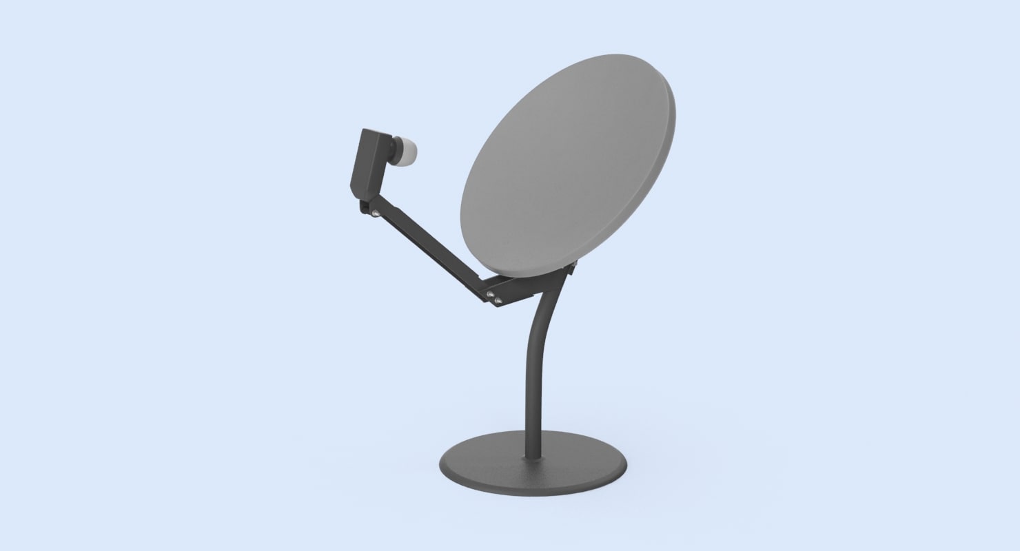 max rooftop satellite dish