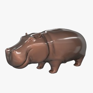 3d figure hippo