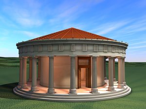 ancient greek tholos temple 3d model