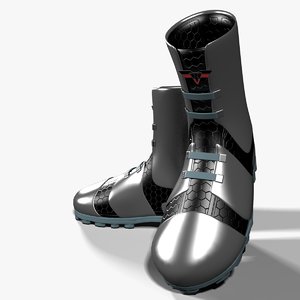 3d model of sci-fi boots