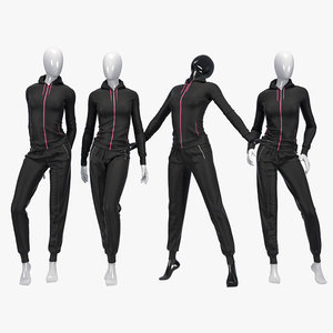 female sport suit 3d max