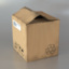 3d cardboard box model