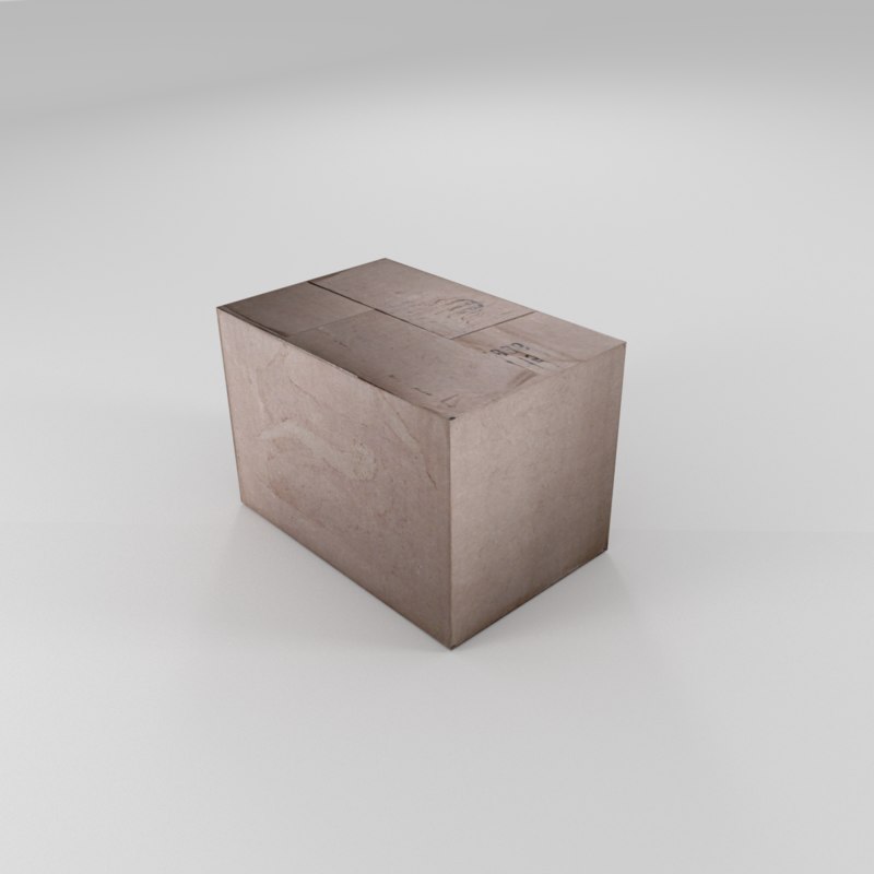 cardboard box 3d fbx