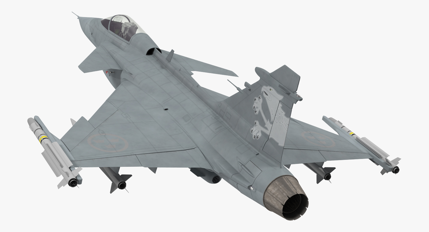 战斗机saab jas 39 gripen3d模型